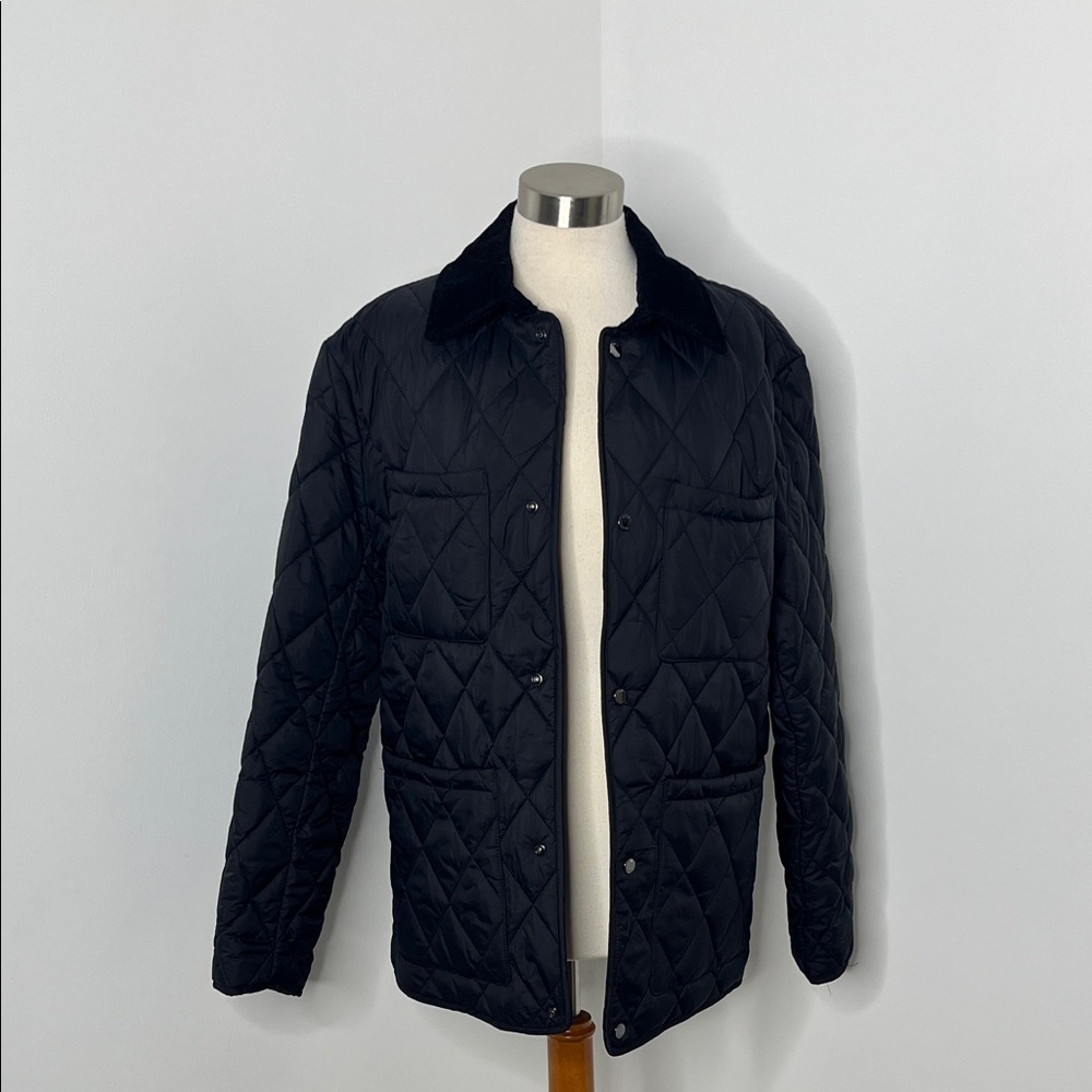 MANGO Men's Black Quilted Puffer Jacket Sz Small